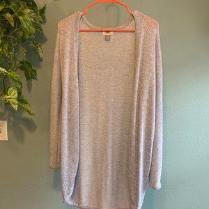 Light Blue Open Front Cardigan